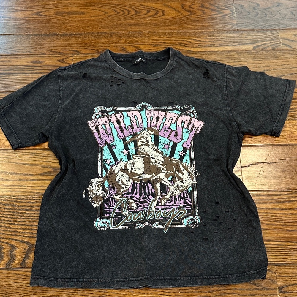 Wild West Cowboy T-Shirt - Black